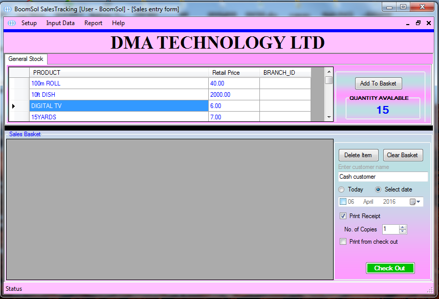 BoomSol Point of Sales Management System