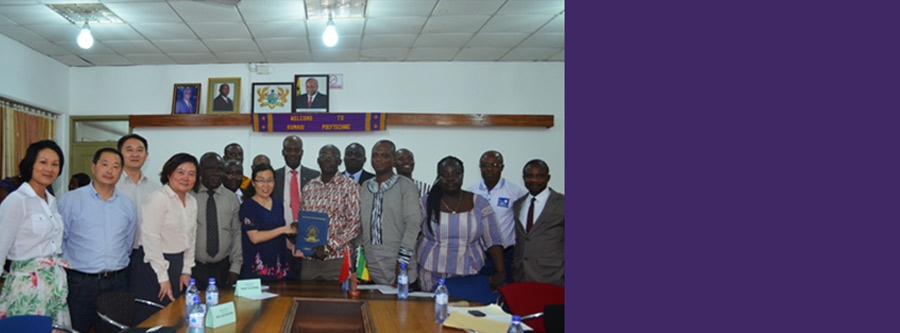 Kumasi Polytechnic held a meeting with teaching staffs from bukungu University China